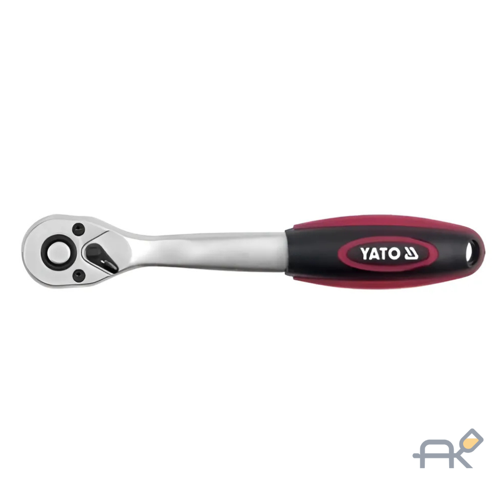 Трещотка с пластмасовой ручкой изогнутая 72зуб(YT-0316)